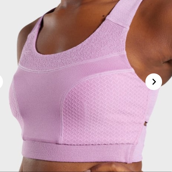 NWT Gymshark True Texture Sportsbra in Pink Size S - Picture 4 of 5
